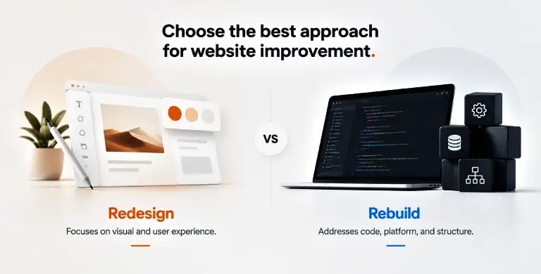 Website Redesign vs Rebuild- The Key Differences